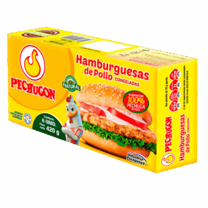 Hamburgesas de Pollo Congeladas 420g. Horizonal